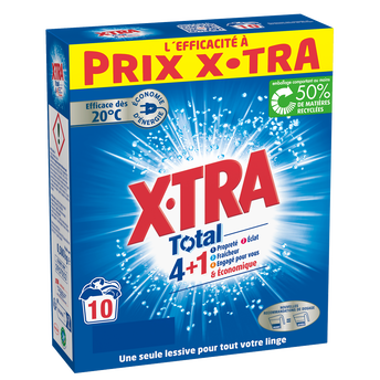 Image de Lessive poudre total 4 plus 1 propreté éclat fraîcheur X-TRA - 10