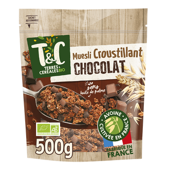 Image de Muesli croustillant bio au chocolat TERRE & CEREALES