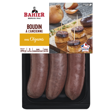 Regis Bahier Boudin Noir Aux Oignons Bahier, X3 Soit 375g