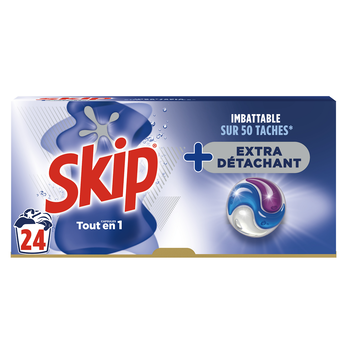 Image de SKIP - Lessive en Capsules - 3 en 1 - 24 lavages - 506