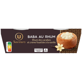 Image de U SAVEURS
Baba au rhum crème vanille