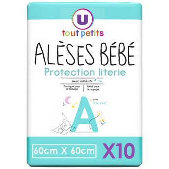 Image de U TOUT PETITS
Alèses bébé 60x60  paquet de