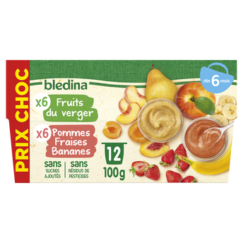 Image de BLEDINA - Dessert bébé aux fruits, dès 6 mois