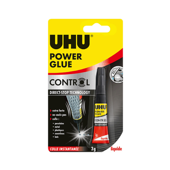 Image de UHU Power glue liquide control - Colle extra forte, instantanée, Anti-goutte, transparente