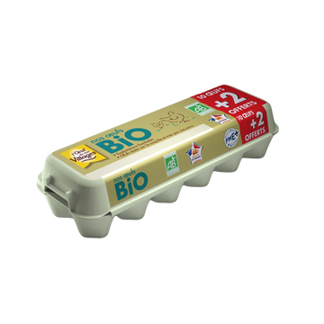 Oeuf de nos Villages Oeufs Village Bio L'oeuf De Nos Villages Boîte De 10 + 2offerts