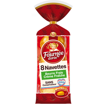 Image de Navettes beurre frais LA FOURNEE DOREE, x8
