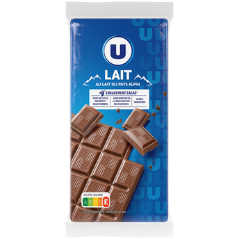 Image de U
Chocolat au lait alpin 3 Tablettes de 100g