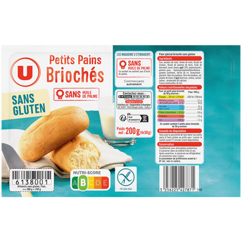 Image de U SANS GLUTEN
Petits pains briochés sans gluten