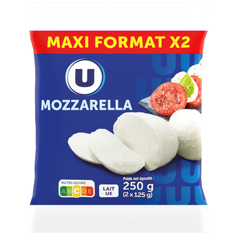 Image de U
Mozzarella au lait pasteurisé 18%MG