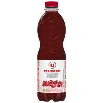 Image de U
Boisson au cranberry sans sucres ajoutés  bouteille de