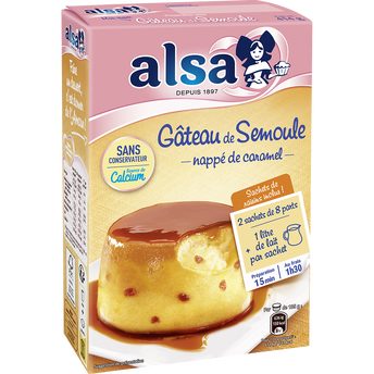 Image de Préparation pour gâteau de semoule ALSA, 2 doses