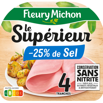 Image de Jambon Le Supérieur -25 % sel sans nitrite FLEURY MICHON 4