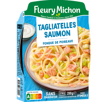 Fleury Michon Tagliatelles Au Saumon Et Crème Fraîche À La Ciboulette Fleury Michon,280g