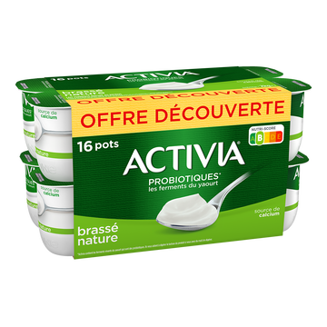 Danone Lait Fermenté Brassé Nature Aux Bifidus Activia, 12 X 125g