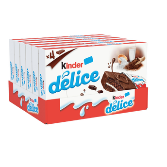 Image de Petits gâteau enrobés cacao KINDER Délice, T4