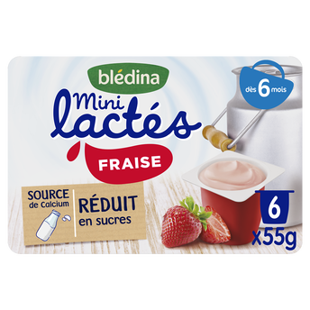 Image de Dessert bébé lait et fraise dès 6 mois BLEDINA