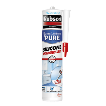 Image de Mastic bain et cuisine RUBSON, transparent, cartouche de 280ml
