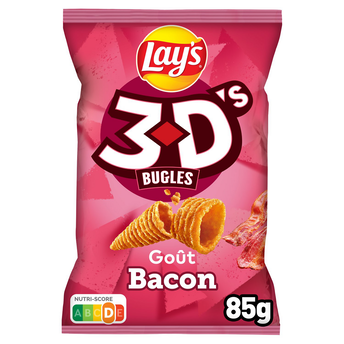 Image de Biscuits apéritif LAY'S 3D'S BUGLES Goût bacon