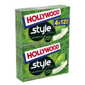 Image de HOLLYWOOD Style spearmint menthe verte s/sucres, 4x12dragées