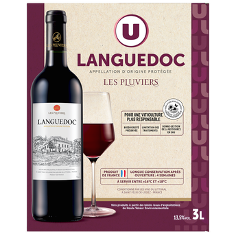 Image de U
Vin rouge AOP Languedoc Les Pluviers fontaine à vin