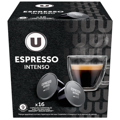 Café capsules Espresso Intenso - Compatible DOLCE GUSTO - x16