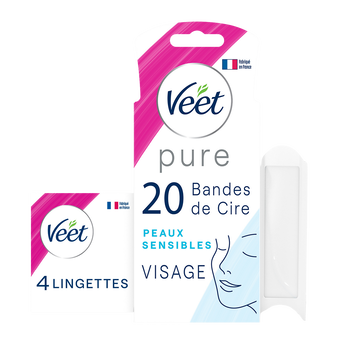 Image de Bandes de Cire Froide Visage VEET PURE