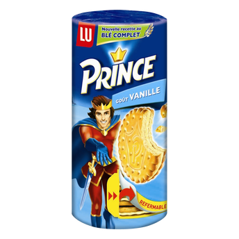 Image de Biscuits fourrés à la vanille au blé complet PRINCE, paquet de