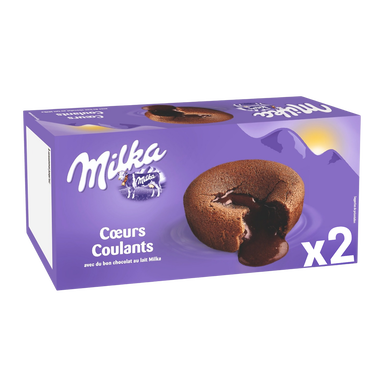 Moelleux milka coeurs coulants chocolat au lait COTE D'OR