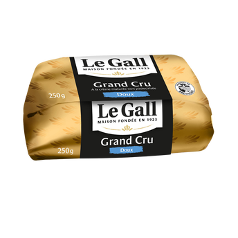 Image de Beurre doux de baratte cru LE GALL, 82%mg, plaquette de