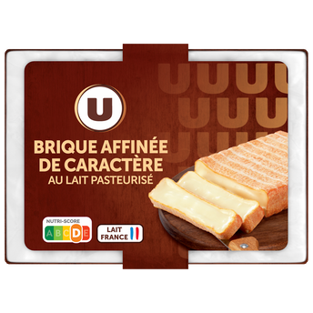 Image de U
Fromage Brique pasteurisé affinée de caractère 31% de MG