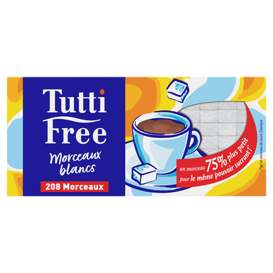 Edulcorant à base de sucre en morceaux, Tutti Free (x 208, 290 g