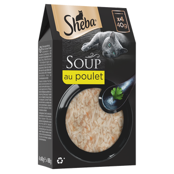 Image de Sachets fraîcheur chat Soupe au poulet SHEBA