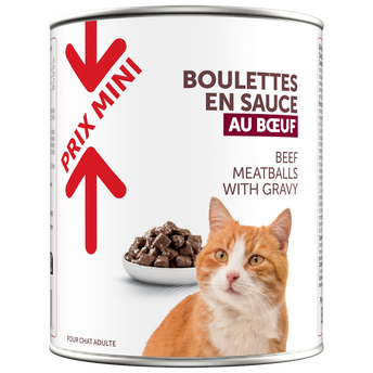Image de Boulettes en sauce boeuf pour chat PRIX MINI