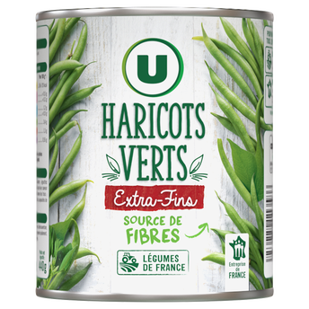 Image de U
Haricots verts extra-fins - Boîte de 440g net