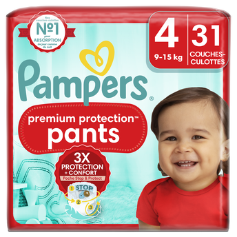 Image de Culotte premium protection pants géant taille 4 PAMPERS
