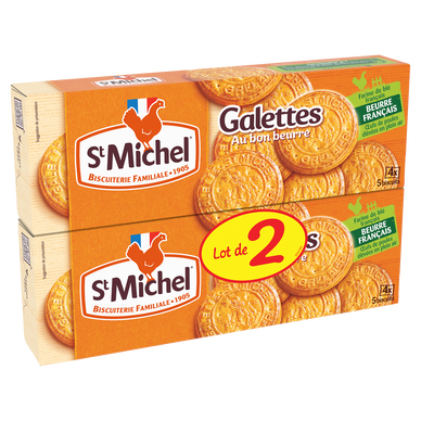 Biscuits Galettes ST MICHEL, lot de 2 paquets, soit 260g - Super U