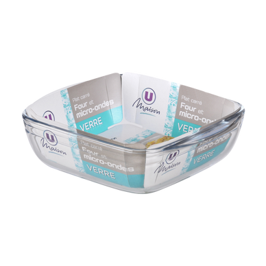Plat Pyrex Carré 20x17cm - 1L - Verre Borosilicate - Micro-ondes, Lave-vaisselle Et Four