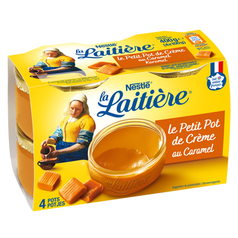 Image de Le Petit Pot de crème Caramel LA LAITIERE - 4 pots de