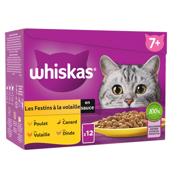 Image de Sachet fraîcheur chat sénior Festins à la volaille en sauce WHISKAS