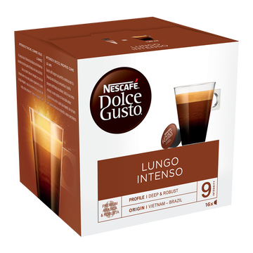 Nescafé Café Capsules Nescafe Dolce Gusto Lungo Intenso N°9 - Compatible Dolcegusto - X16