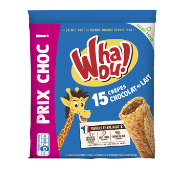 Whaou! Crêpes Fourrées Chocolat Au Lait Whaou, X15 Soit 480g Prix Choc