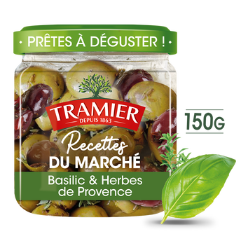 Image de Olives recettes du marché basilic et herbes de Provence TRAMIER