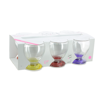 Image de Verre empilable Rondo, 21cl, fond couleur, 6