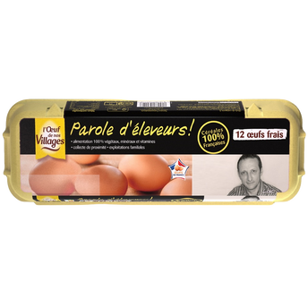 Image de Oeufs frais PAROLE D'ELEVEURS L'OEUF DE NOS VILLAGES - Boîte de