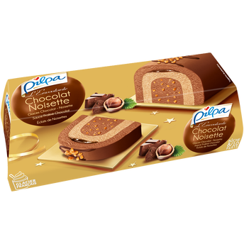 Image de Bûche glacée chocolat noisette PILPA 536g - 8/10