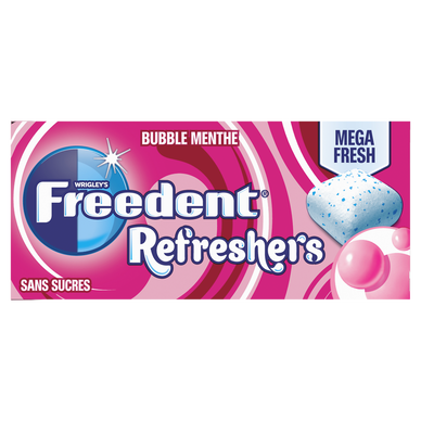 Freedent Refresher's Bubble Menthe SANS SUCRES - boîte de 12