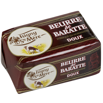 Image de Beurre de baratte doux ISIGNY STE MERE, 82%mg, plaquette de