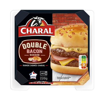 Charal Double Bacon Burger, Charal, France, 1 Pièce, Barquette, 220g