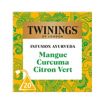 Image de Infusion ayurveda mangue curcuma citron vert TWINING 20st