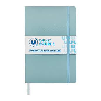 Image de U
Carnet souple à élastique dot 14x21cm 192p